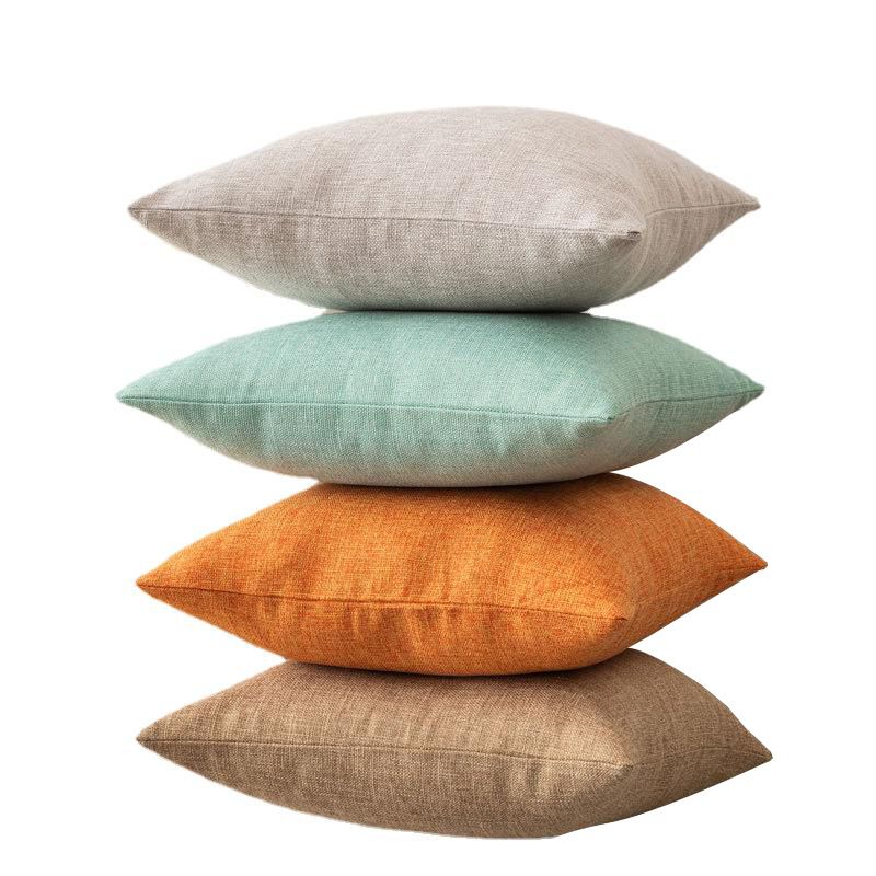 Shengdu Solid Color Polyester Pillow Case 40x40cm csmm hemp natural color 40*40cm single pillowcase - Image 5