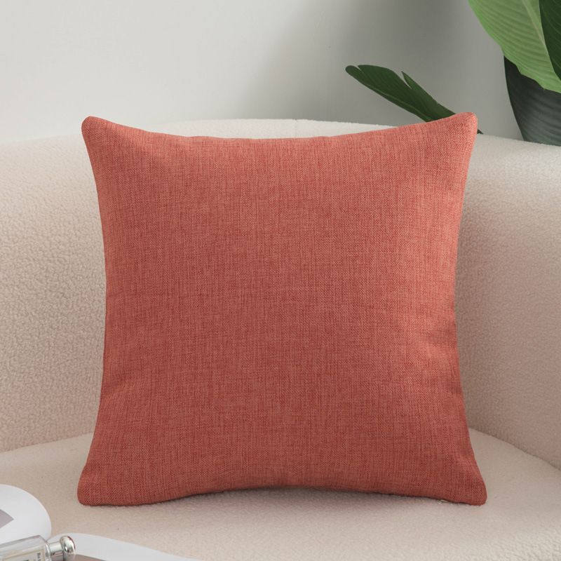 Shengdu Solid Color Polyester Pillow Case 40x40cm Csmm brick red 60*60cm with pillow core - Image 1