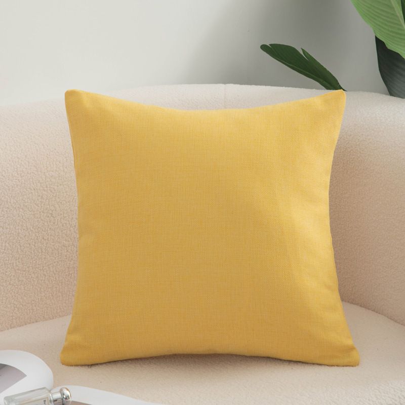 Shengdu Solid Color Polyester Pillow Case 40x40cm csmm bright yellow 45*45cm single pillowcase - Image 1