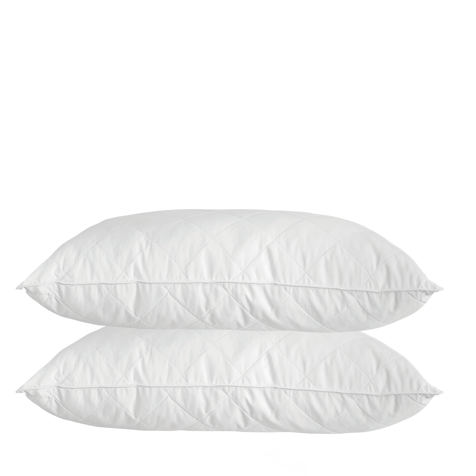Royal Comfort Luxury Bamboo Blend Quilted Pillow Twin Pack Extra Fill Support - Image 1