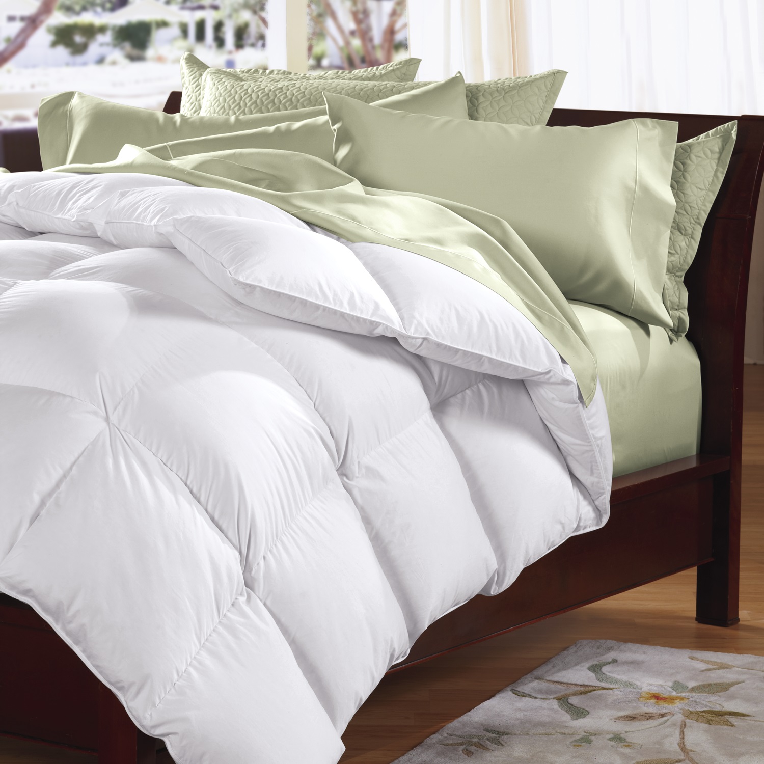 500GSM Soft Goose Feather Down Quilt Duvet  95% Feather 5% Down All-Seasons - King Single - White - Image 2