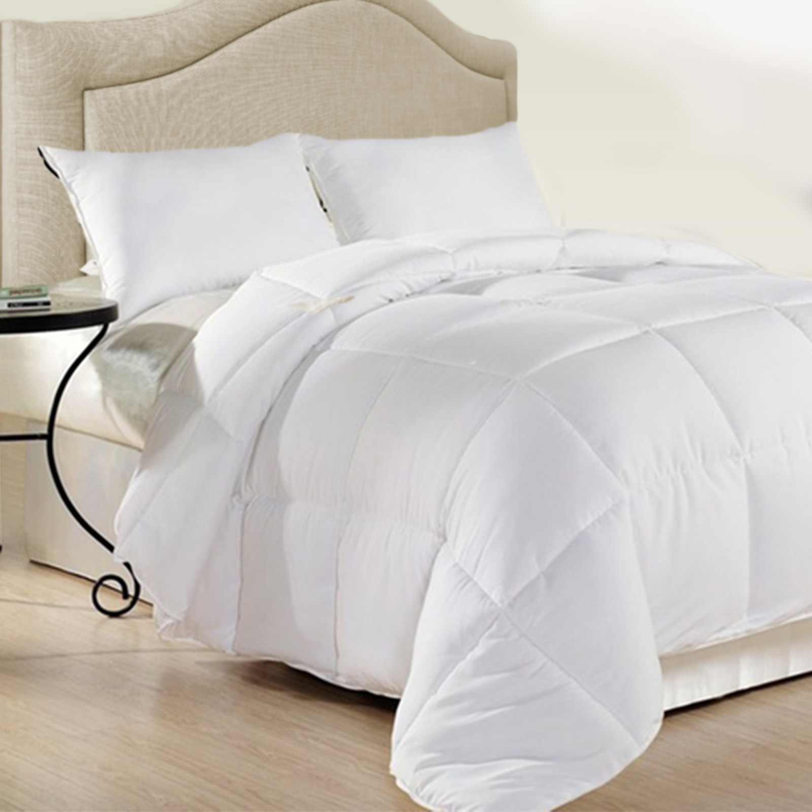 Royal Comfort 500GSM Plush Duck Feather Down Quilt Ultra Warm Soft - All Seasons - King Single - White - Image 1