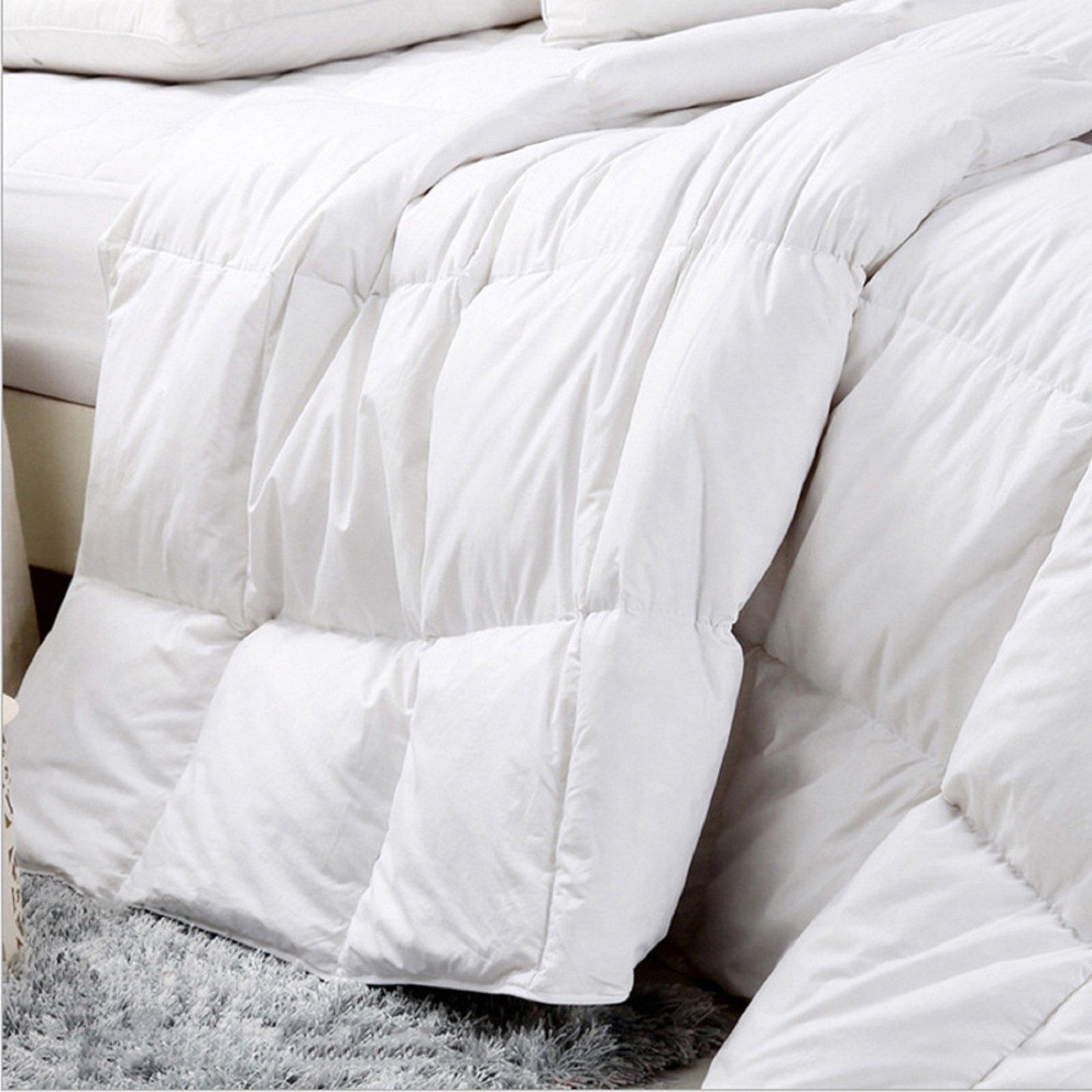 Royal Comfort 500GSM Plush Duck Feather Down Quilt Ultra Warm Soft - All Seasons - King Single - White - Image 2