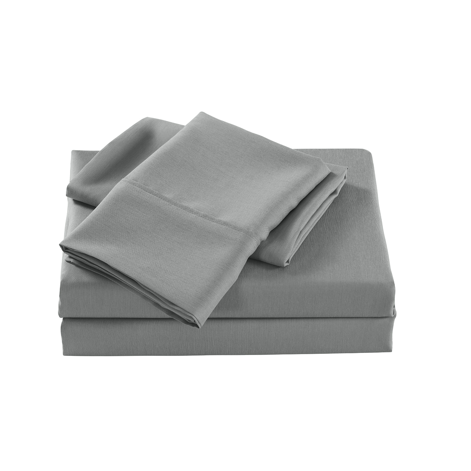 Royal Comfort 2000 Thread Count Bamboo Cooling Sheet Set Ultra Soft Bedding - King - Mid Grey - Image 1