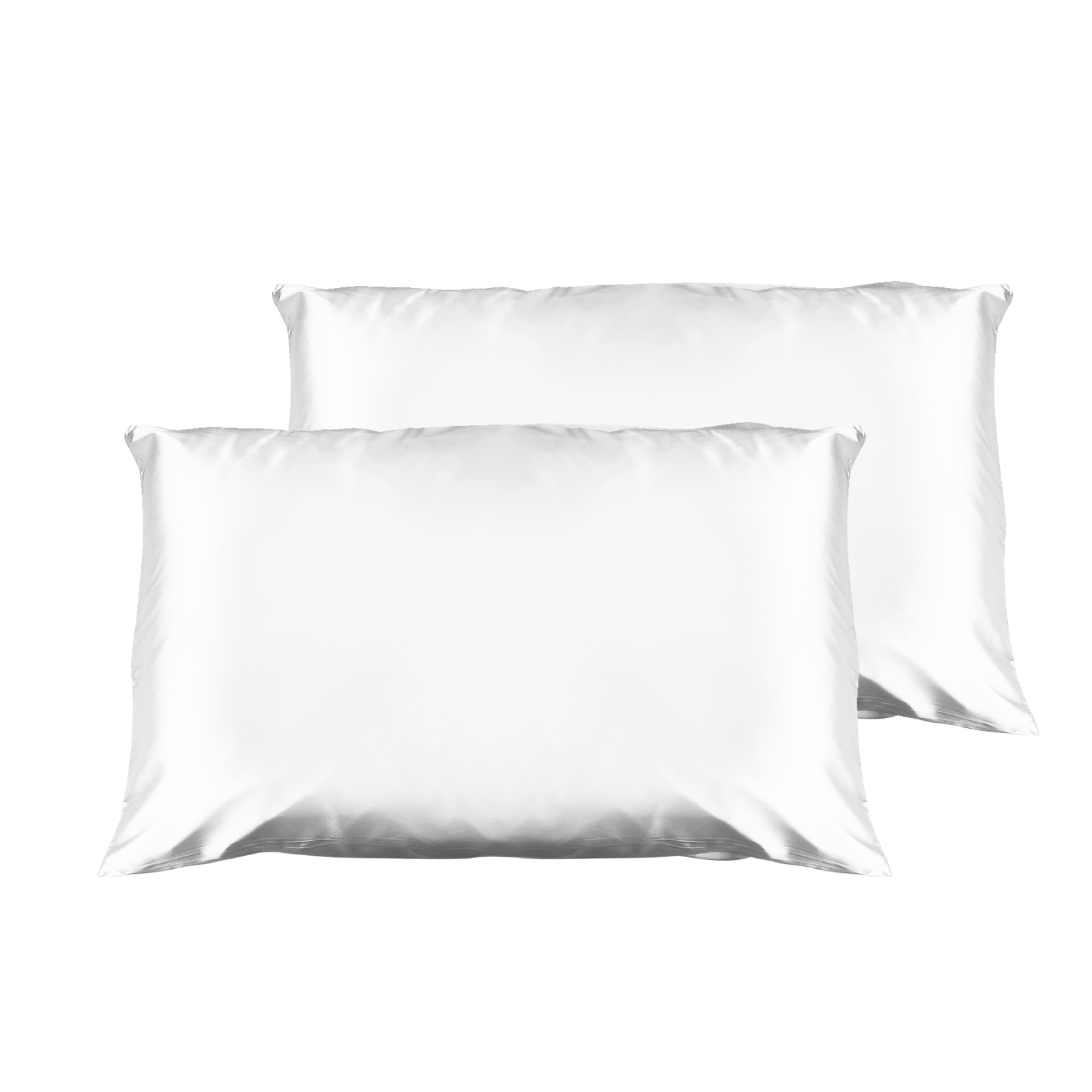Casa Decor Luxury Satin Pillowcase Twin Pack Size With Gift Box Luxury - White - Image 1
