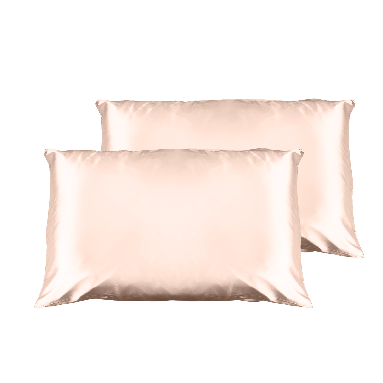 Casa Decor Luxury Satin Pillowcase Twin Pack Size With Gift Box Luxury - Champagne Pink - Image 1