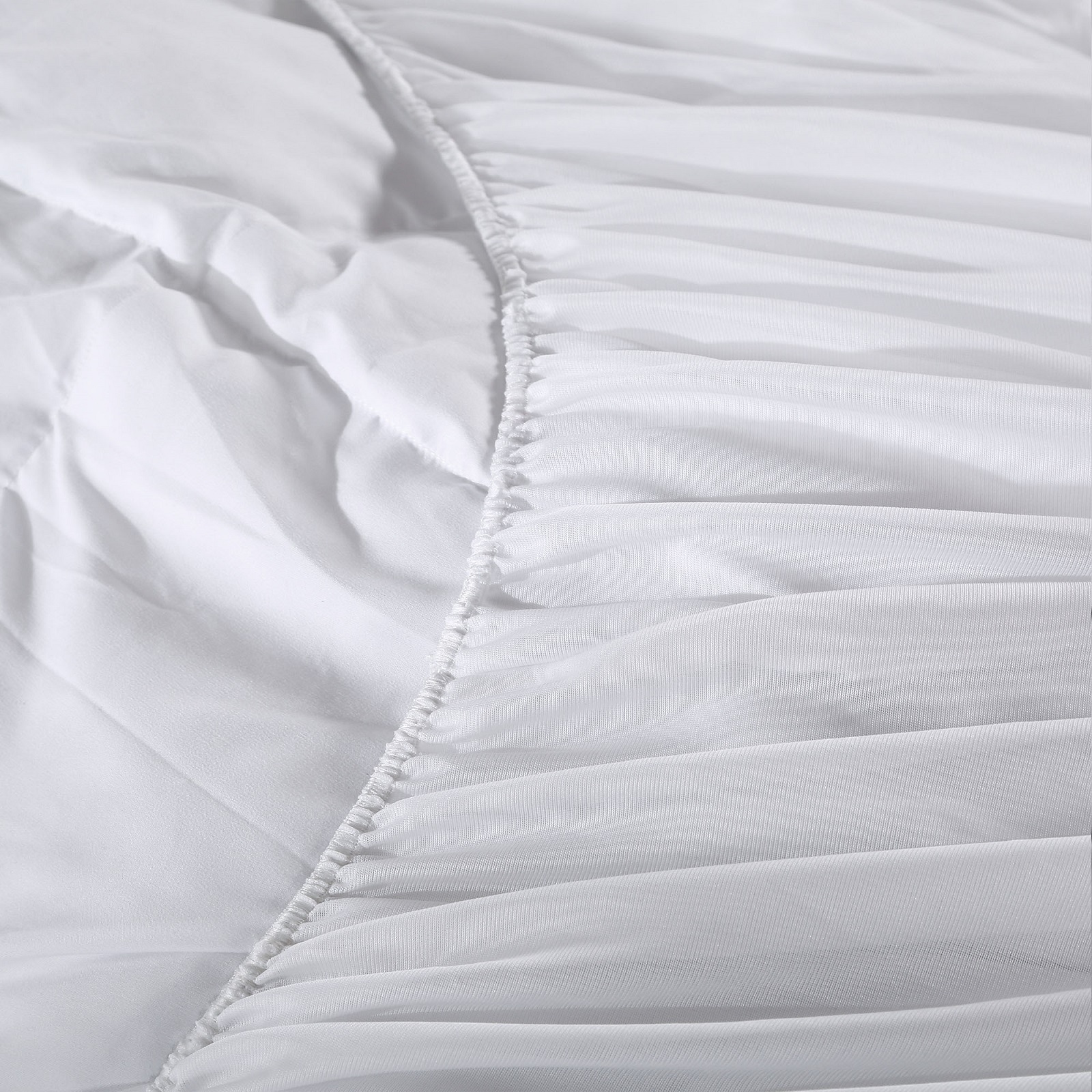 Royal Comfort 1000GSM Luxury Bamboo Fabric Gusset Mattress Pad Topper Cover - King - White - Image 6