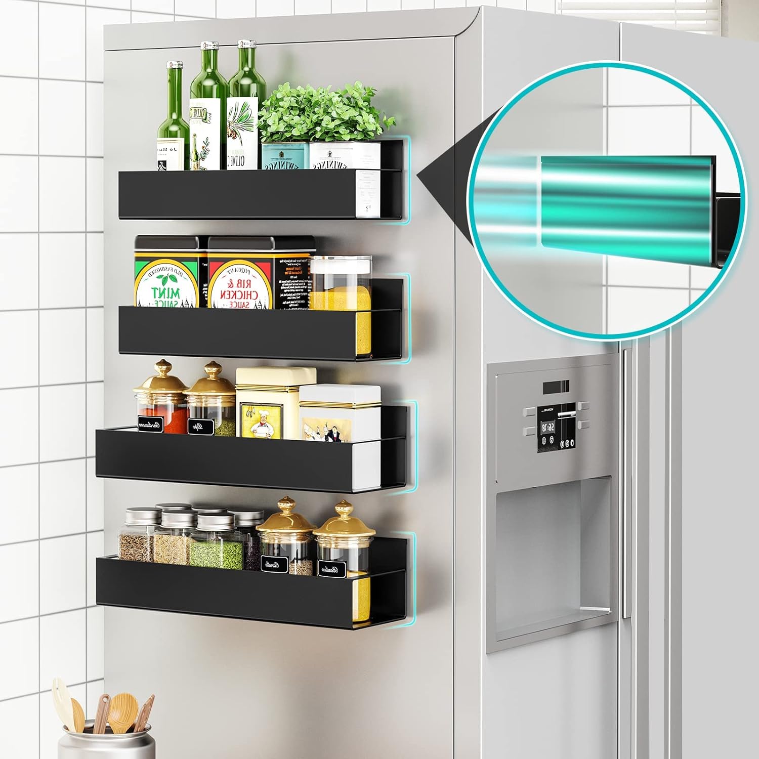 4 pack Magnetic Fridge Spice Rack - Image 7