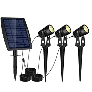 3 x LED Spotlights Powered Solar Garden Lights Outdoor Waterproof (Warm White) - Image 8