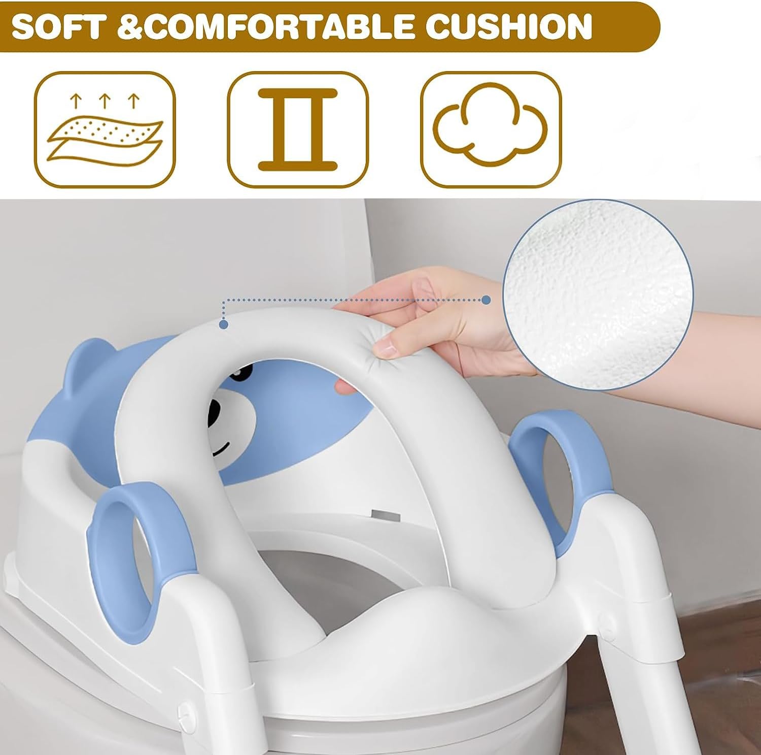 Potty Training Seat Ladder, Kids Boys Girls, Blue - Image 6