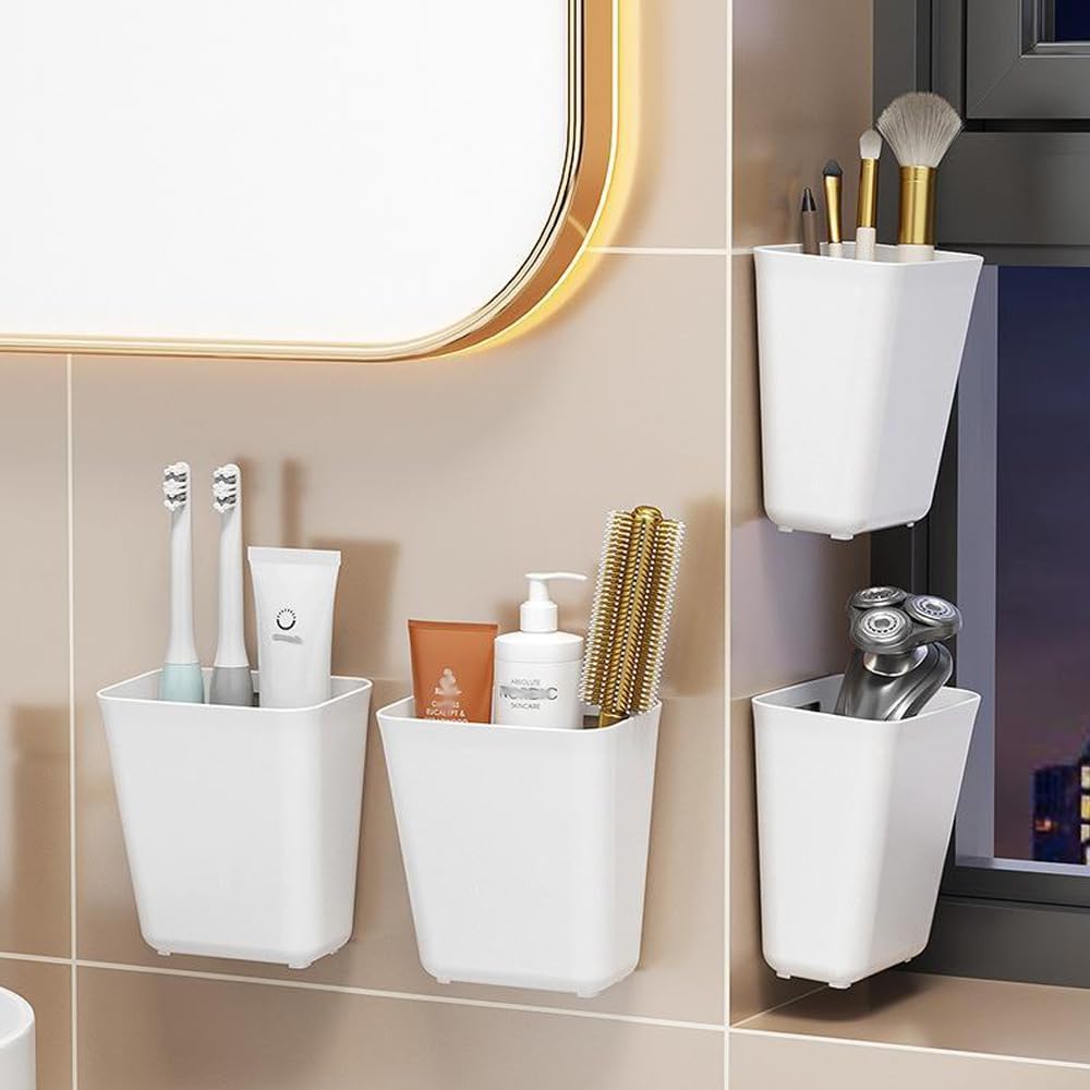 CARLA HOME 4-Pack Self-Adhesive Wall Storage Box for Cabinet Doors, Kitchen, Bathroom & Office - Image 5