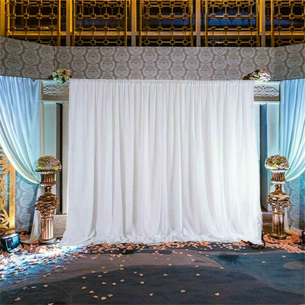3x3m White Stage Curtain Backdrop - Image 4
