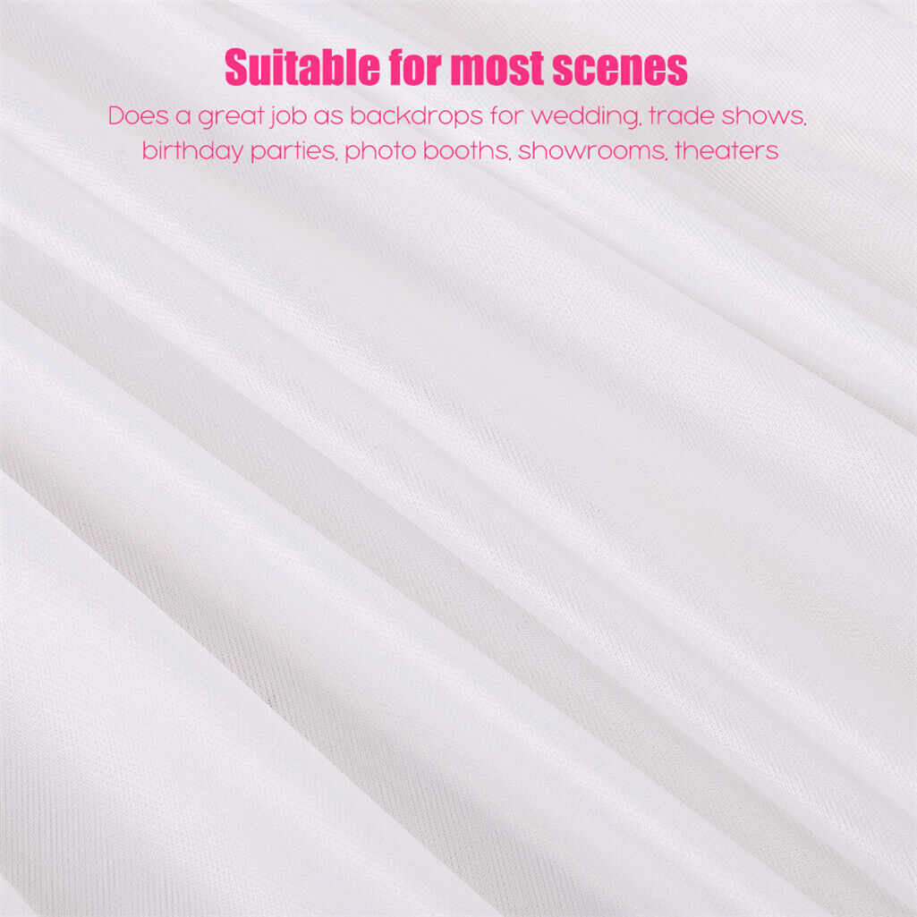 3x6m White Stage Curtain Backdrop - Image 6