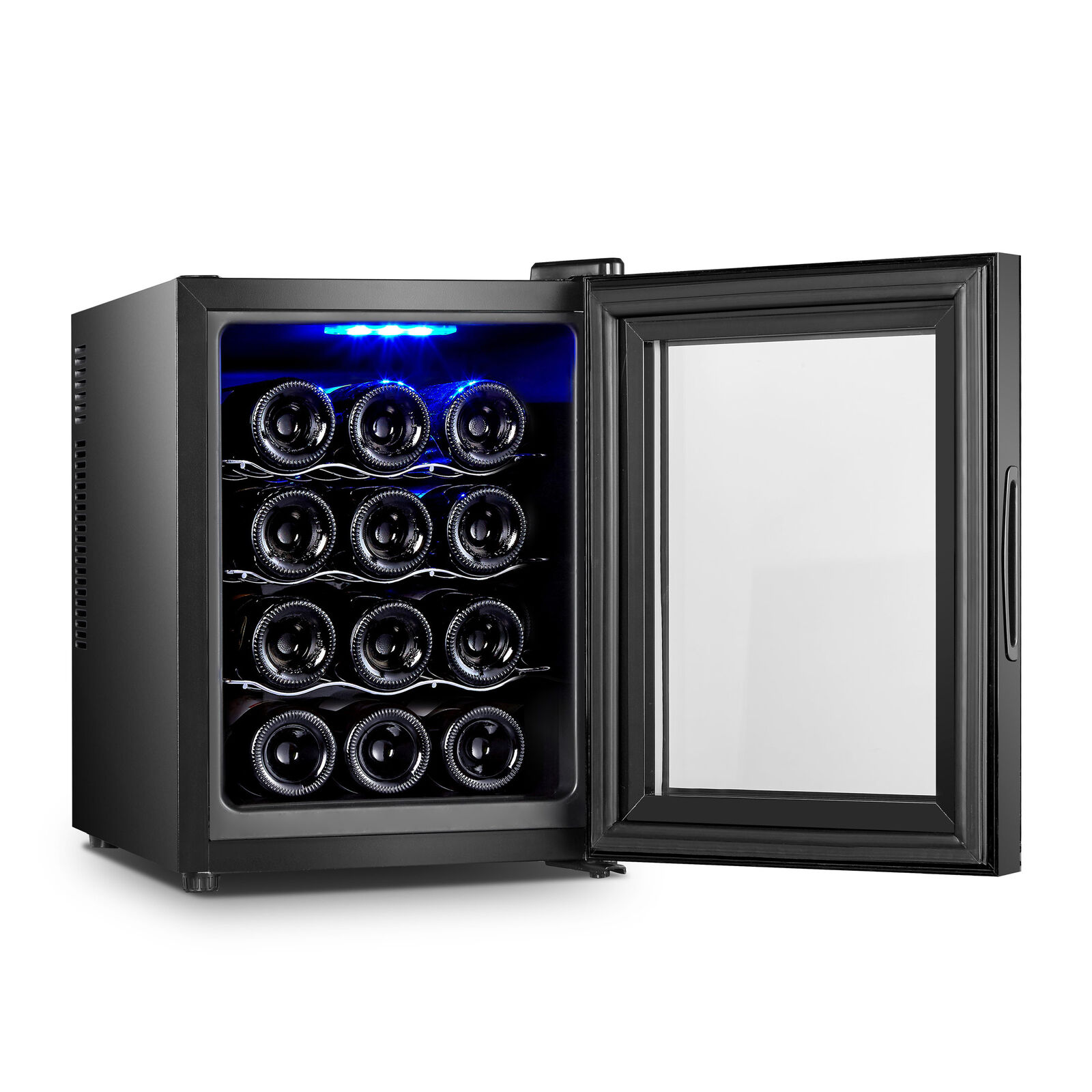 12 Bottle Thermoelectric Wine Fridge, 65W, UV Protected Glass Door, Soft LED Illumination - Image 3