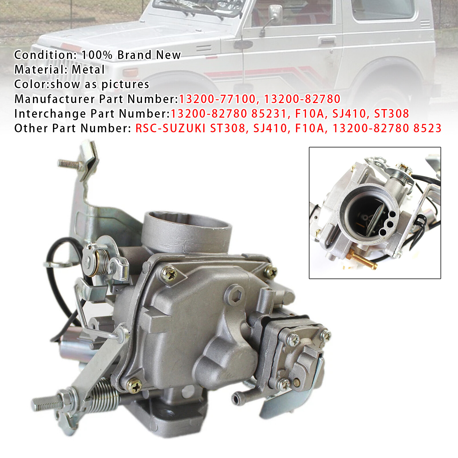 Carburetor 13200-77100 For Suzuki SJ410 F10A ST100 LJ81 Samurai Carry ST308 - Image 1