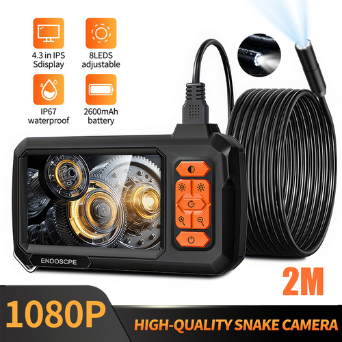 2M 8mm Lens Industrial Endoscope 1080P Digital Borescope Inspection Camera LED Lamp - Image 1