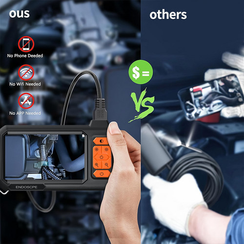 2M 8mm Lens Industrial Endoscope 1080P Digital Borescope Inspection Camera LED Lamp - Image 4
