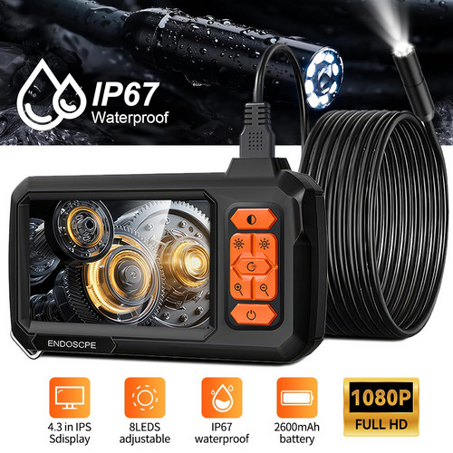 5M 8mm Lens Industrial Endoscope 1080P Digital Borescope Inspection Camera LED Lamp - Image 3