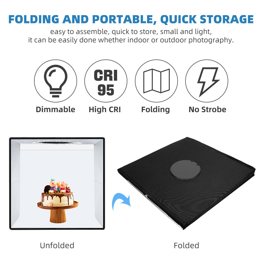 Portable Photo Studio 144 LED Lamp Light Tent Bar Cube Soft Box Room Photography - Image 2