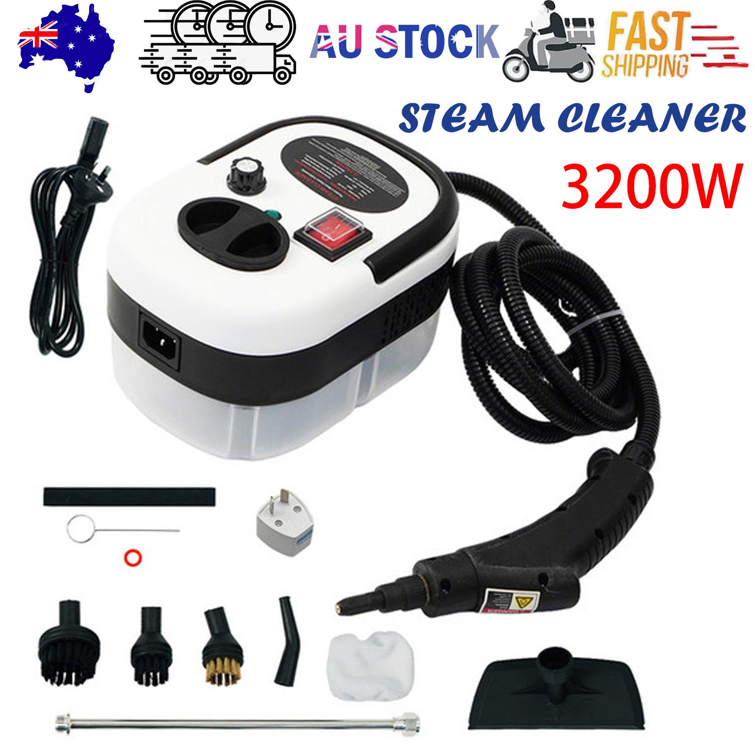 Steam Cleaner 3200W Portable Handheld High Pressure Steamer for Car Home Kitchen - Image 1