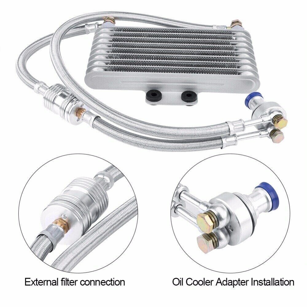 New 125ml Motorcycle Oil Cooler Cooling Radiator Kit For Honda CB CG 100CC-250CC - Image 3