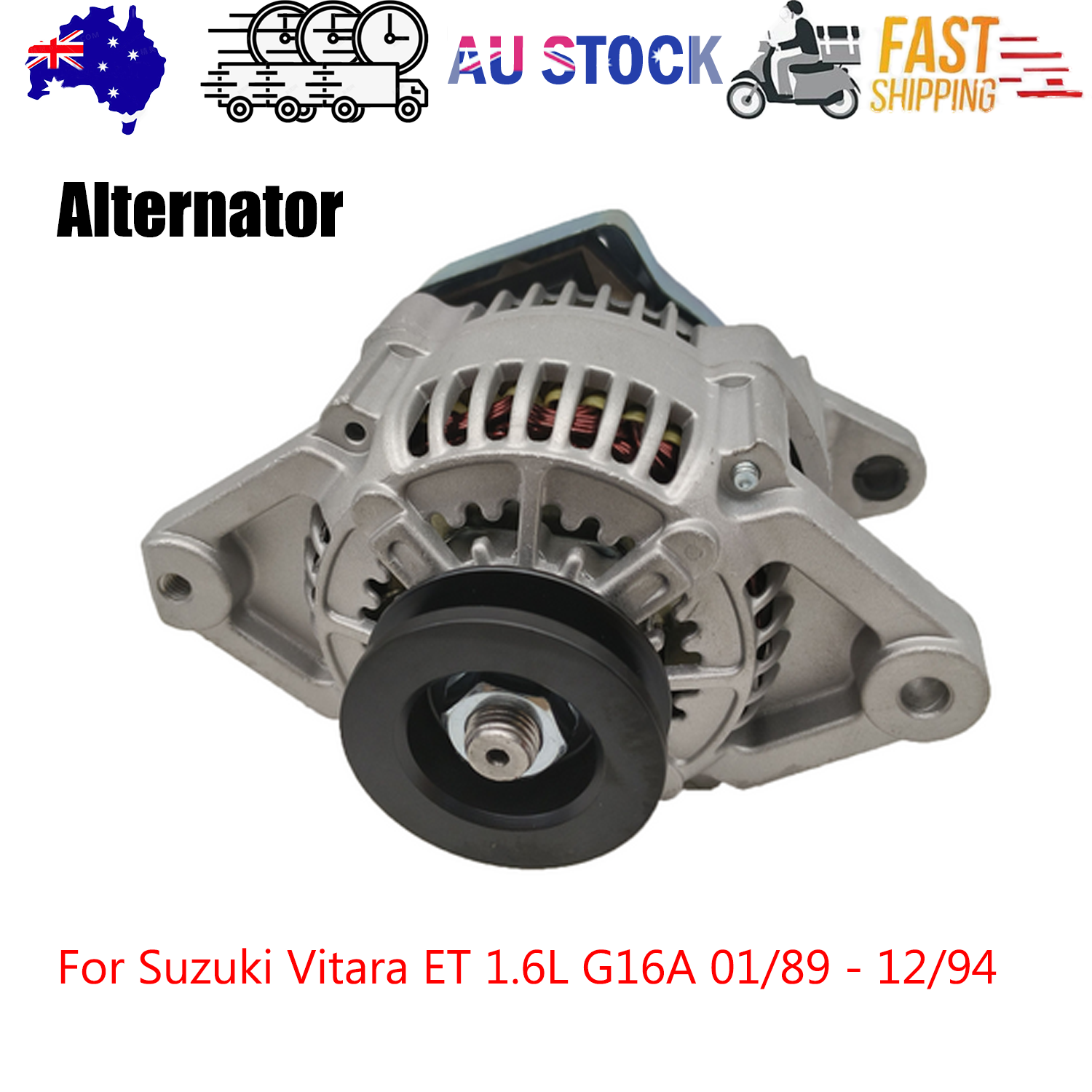 Alternator Suitable for Suzuki Vitara ET 1.6L G16A 01/89 - 12/94 Alternator AU - Image 1