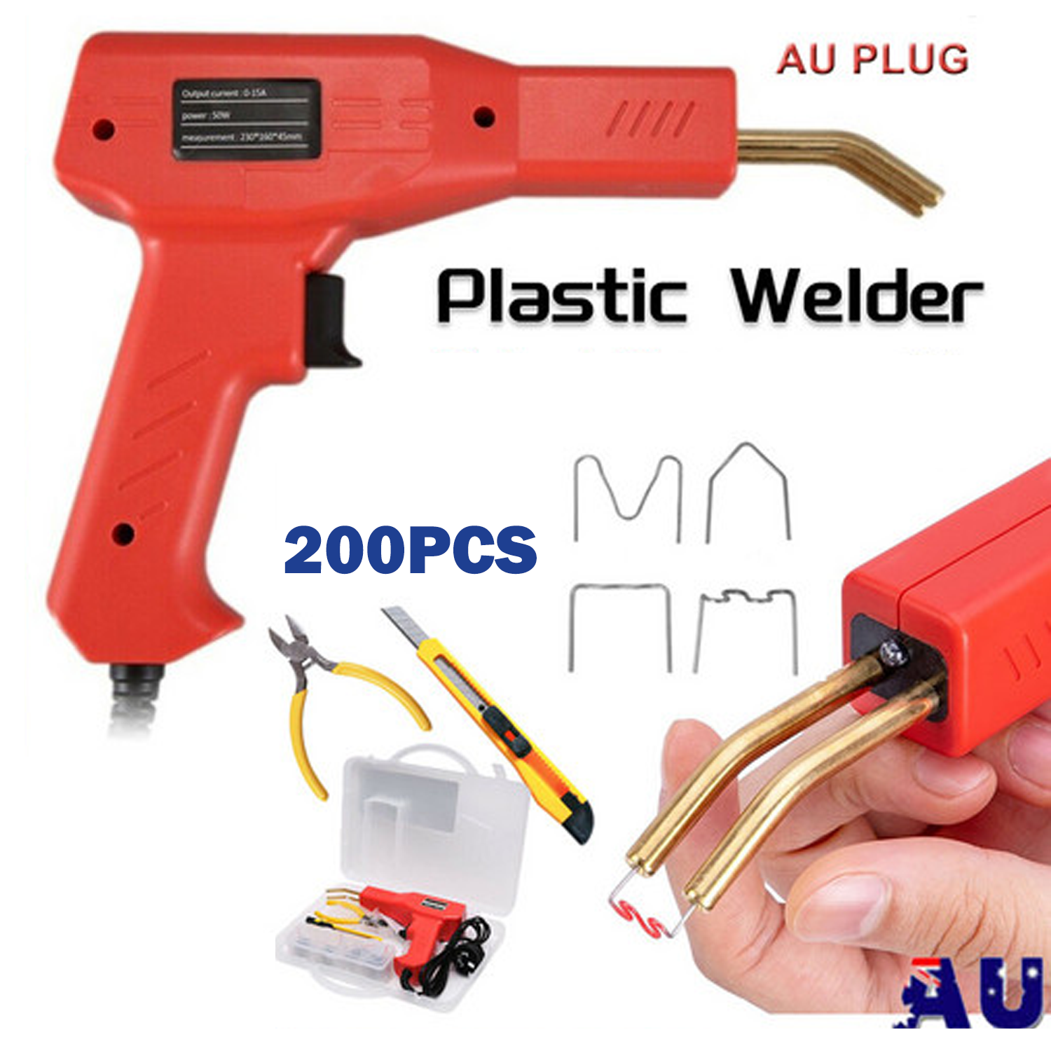 Hand held Welder Weld Repair of Plastic Cracks Hot Stapler Machine Garage Tool - Image 1