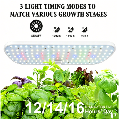 Hydroponics Plant Growing System 12 Pods Indoor Herb Garden Kit Led Light 4L WHITE - Image 4