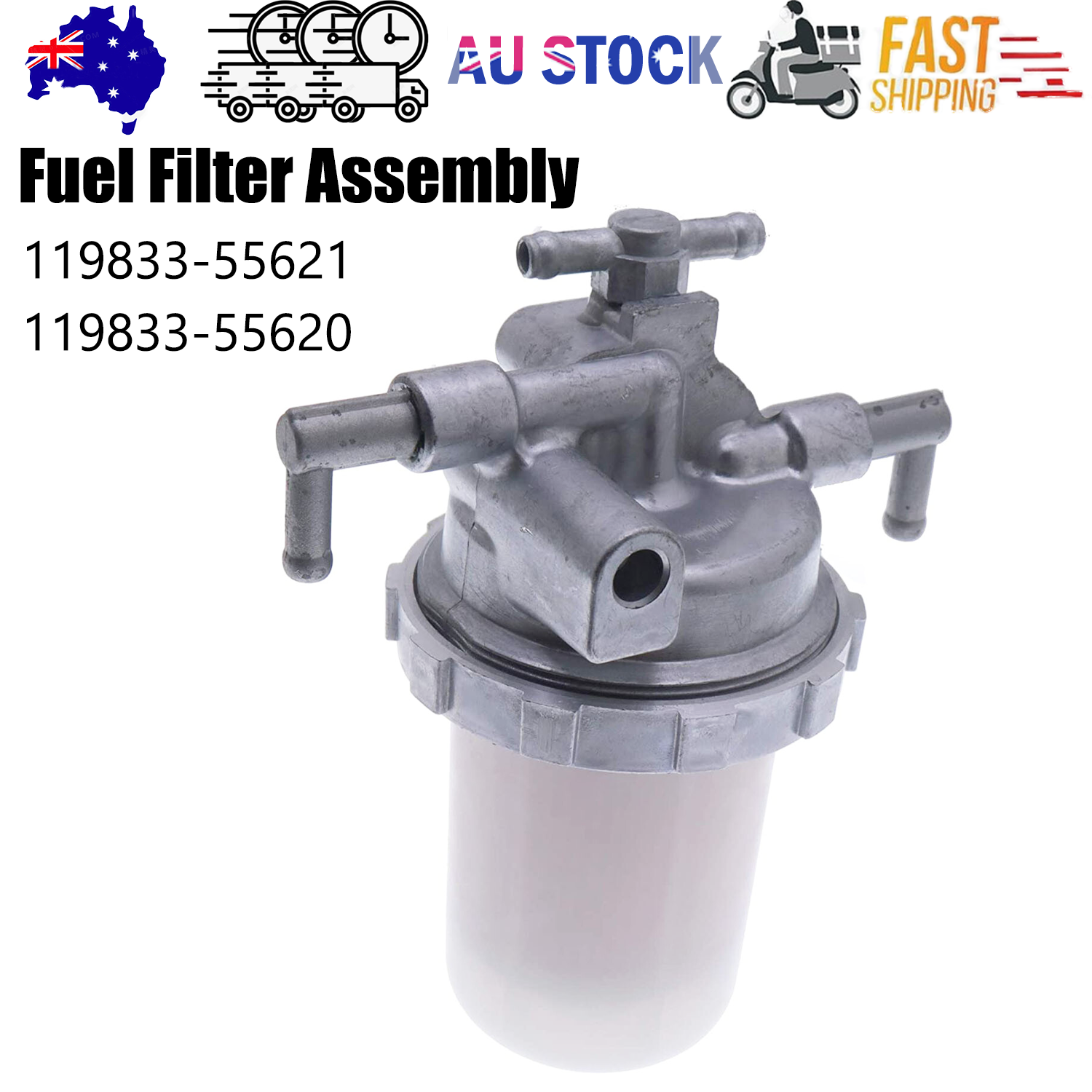 Fuel Filter Assembly 119833-55621 119833-55620 for Yanmar 2TNV70 3TNM72 3TNM74F - Image 1