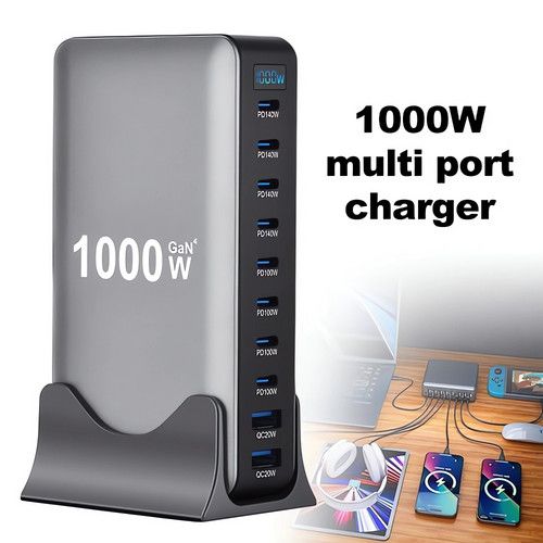 1000W GaN Fast Charging Station 10Ports USB&Type-C for iPhone, Laptops, MacBook - Image 1