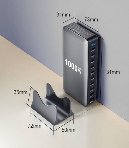1000W GaN Fast Charging Station 10Ports USB&Type-C for iPhone, Laptops, MacBook - Image 3