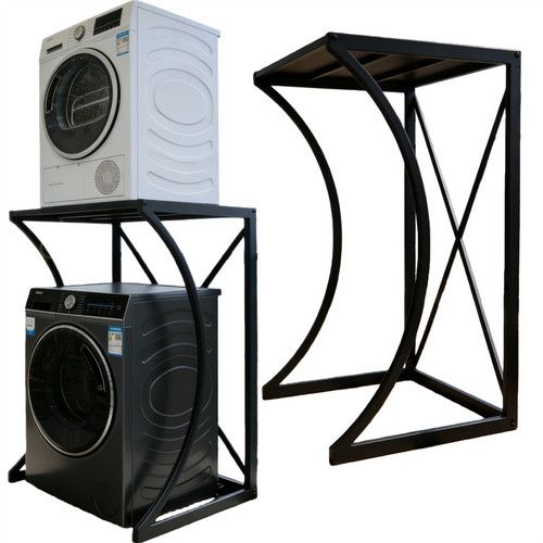 ORIGINAL Dryer Stand Maxi: Portable Dryer Rack Heavy Duty Steel Capacity Black for Washer/Dryer/Mini Fridge - Image 1