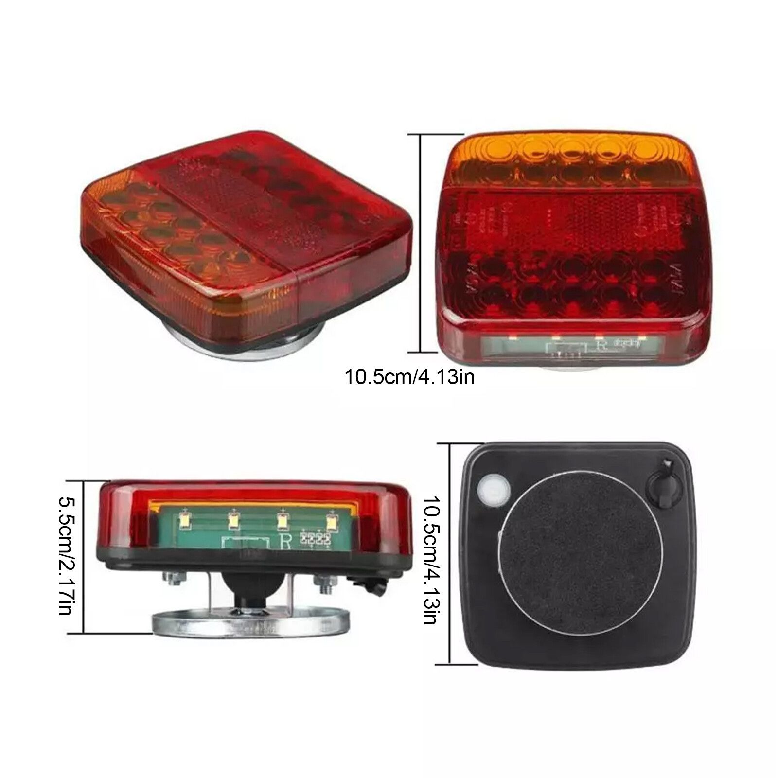 2X 7Pin LED Magnetic Wireless Trailer-TailLight Kit For Trailer Truck Automotive - Image 2