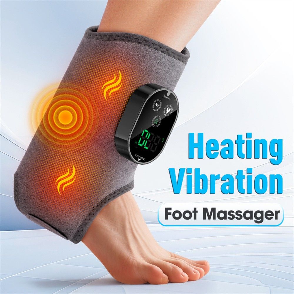 GRAY Cordless Ankle Heating Pad, Foot and Ankle Massager with Heat Foot Renew Triple - Image 1