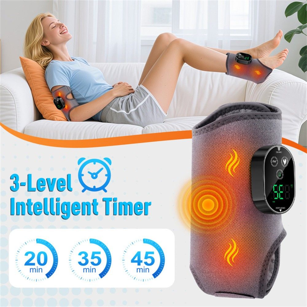 GRAY Cordless Ankle Heating Pad, Foot and Ankle Massager with Heat Foot Renew Triple - Image 2