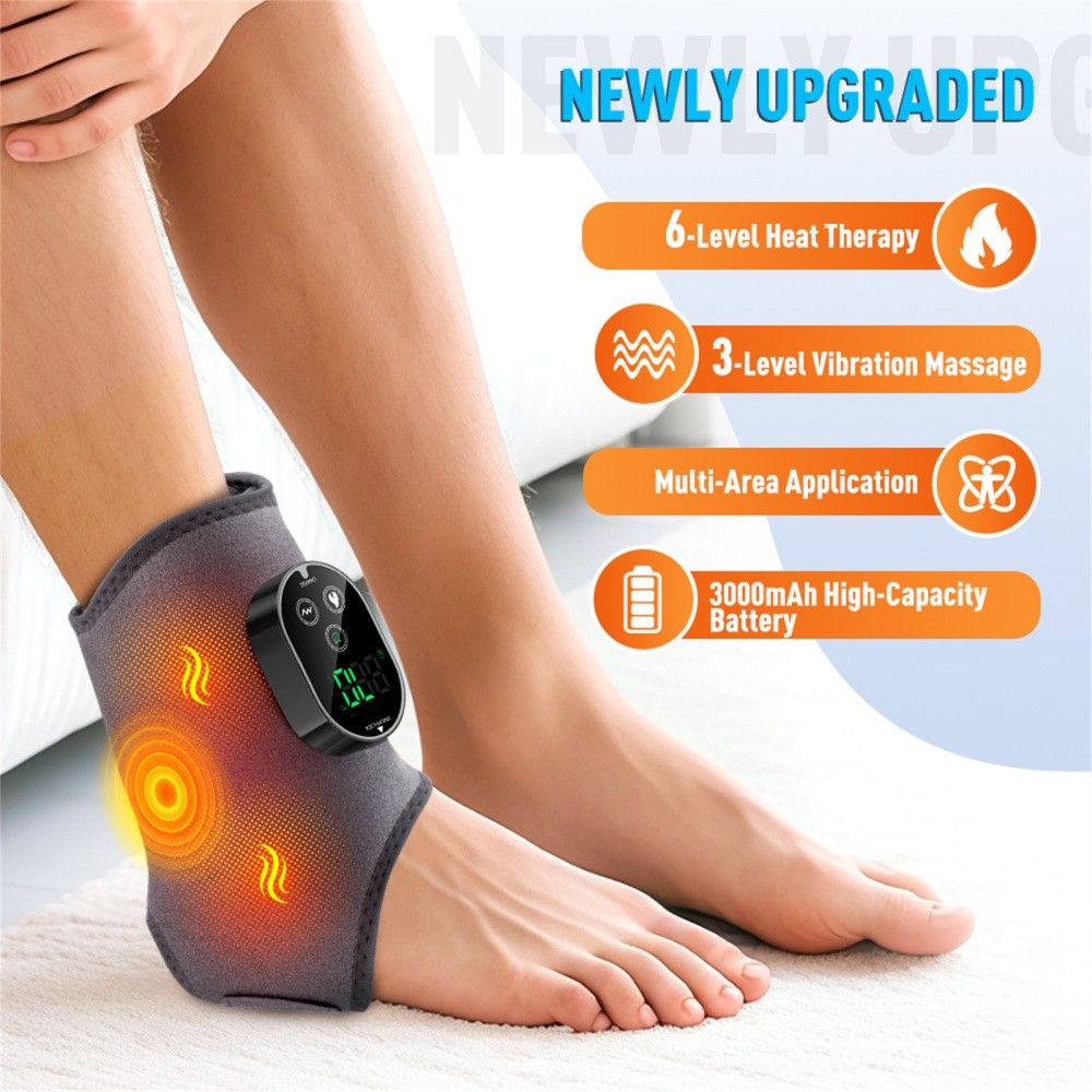 GRAY Cordless Ankle Heating Pad, Foot and Ankle Massager with Heat Foot Renew Triple - Image 3