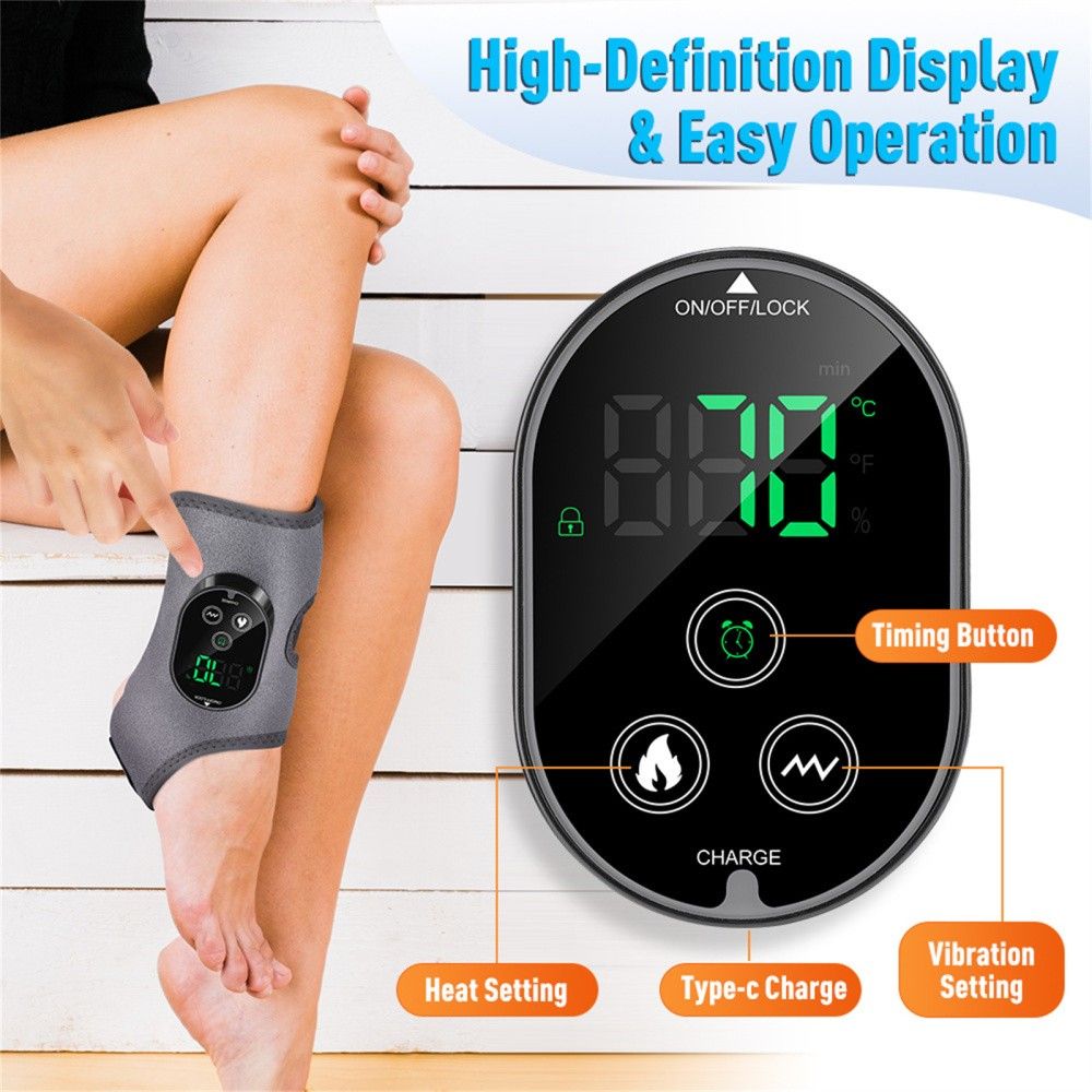 GRAY Cordless Ankle Heating Pad, Foot and Ankle Massager with Heat Foot Renew Triple - Image 4