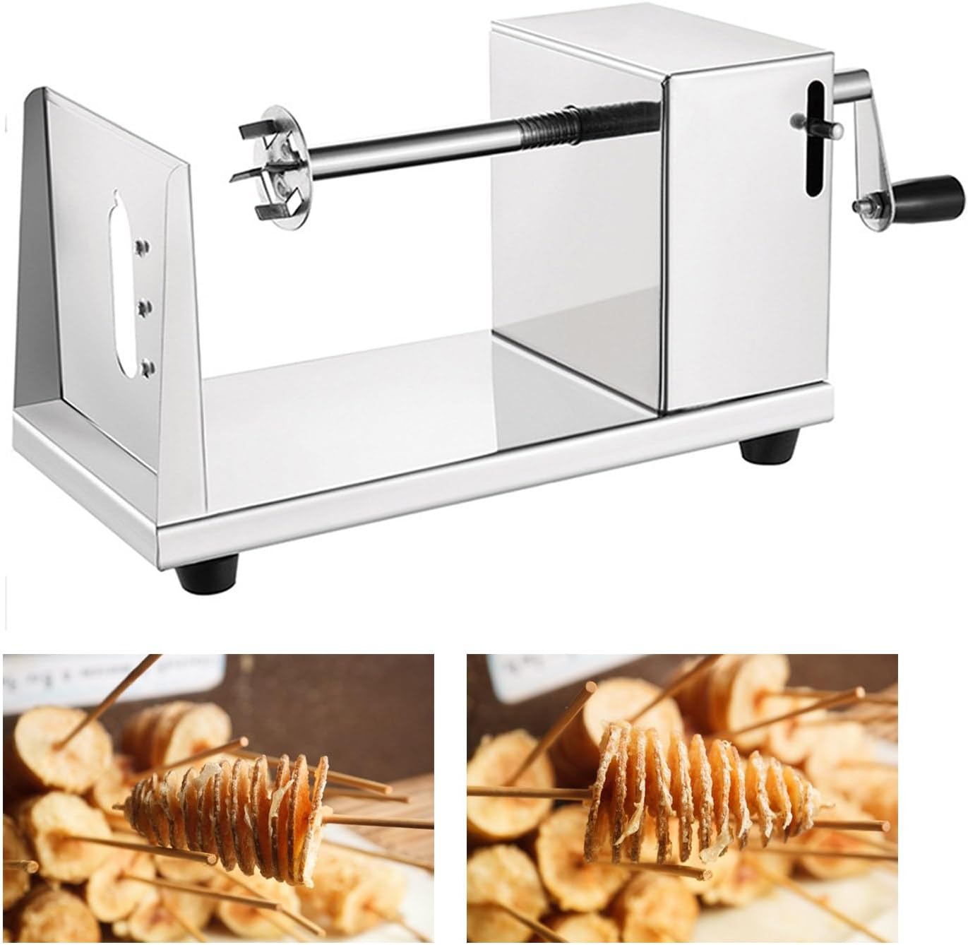 Potato Twister Tornado Slicer Cutter Stainless Steel Vegetable Spiral Machine - Image 6