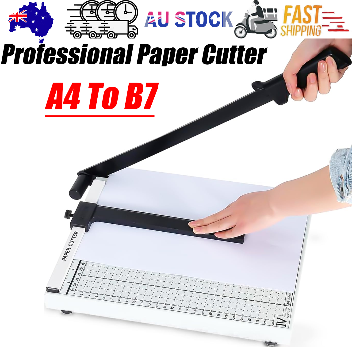 Professional Heavy Duty A4 To B7 Paper Cutter Guillotine Trimmer Home Office - Image 1
