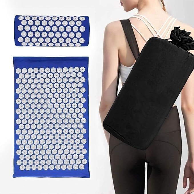 Blue Massage Acupressure Mat Yoga Sit Lying Mats Pain Stress Soreness Relax AU NEW - Image 1