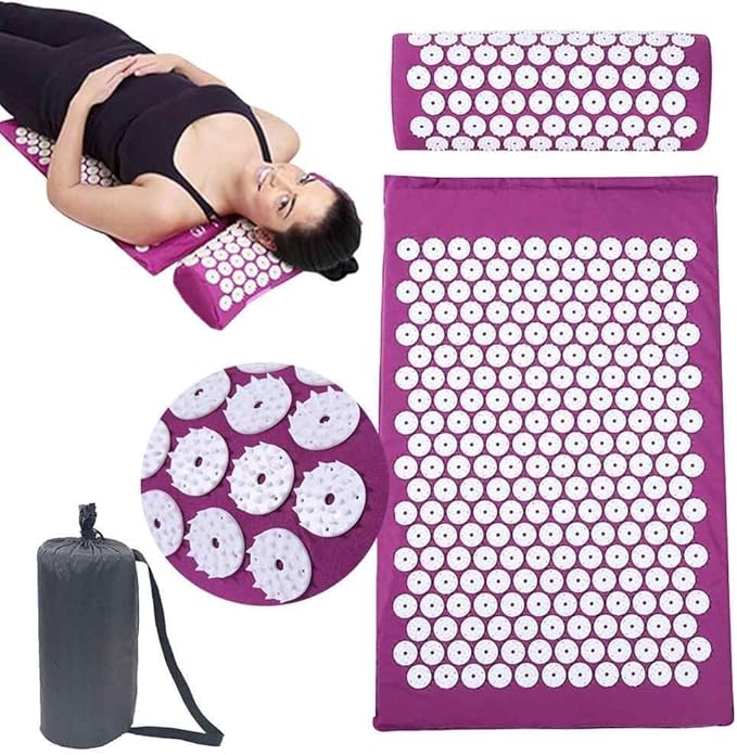 Purple Massage Acupressure Mat Yoga Sit Lying Mats Pain Stress Soreness Relax AU NEW - Image 1