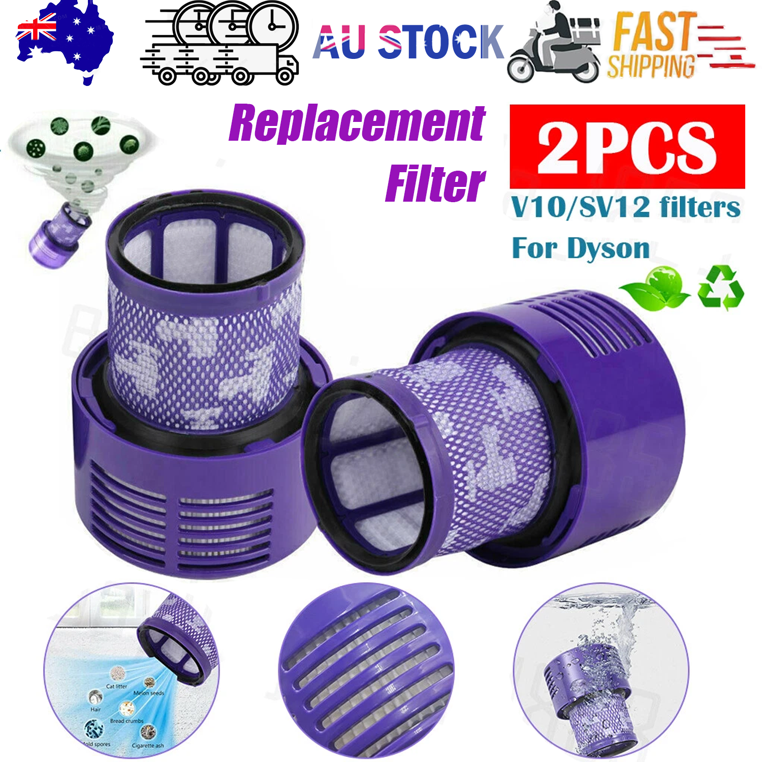 Replacement Filter for Dyson V10 Absolute, V10 Animal, SV12 Detect Vacuum Hepa - Image 1