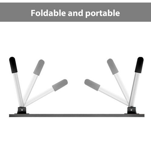 Black Laptop Stand Table Foldable Desk Computer Study Bed Adjustable Cup Slot Tray/linght and Fan - Image 3