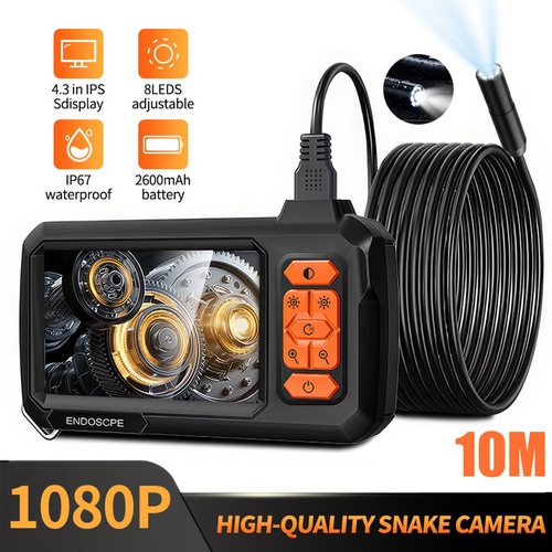 10M 8mm Lens Industrial Endoscope 1080P Digital Borescope Inspection Camera LED Lamp - Image 1