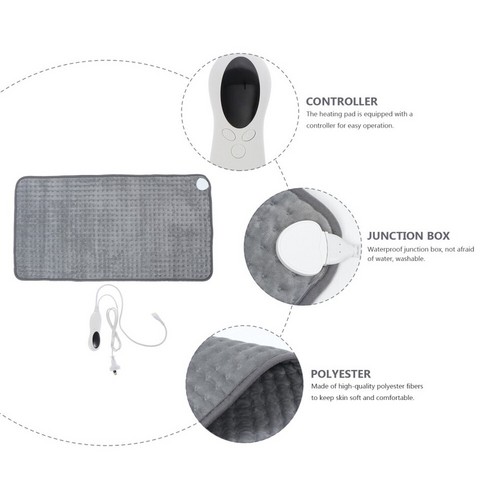 Electric Heat Pad Adjustable Heating Mat Warmer Blanket Back Pain Relief 60x30cm - Image 2