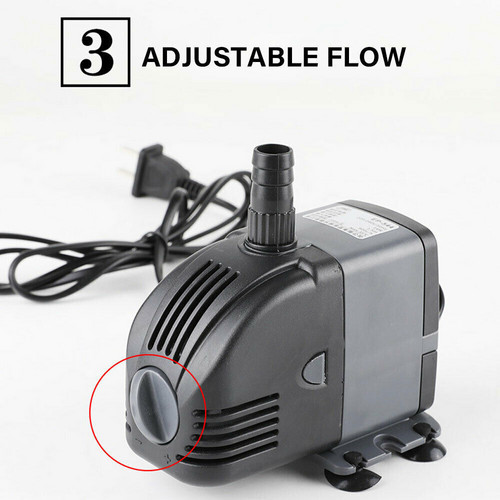 24W Adjustable Flow Aquarium Pump Water Submersible Fish Tank Fountain Pond Marine - Image 4