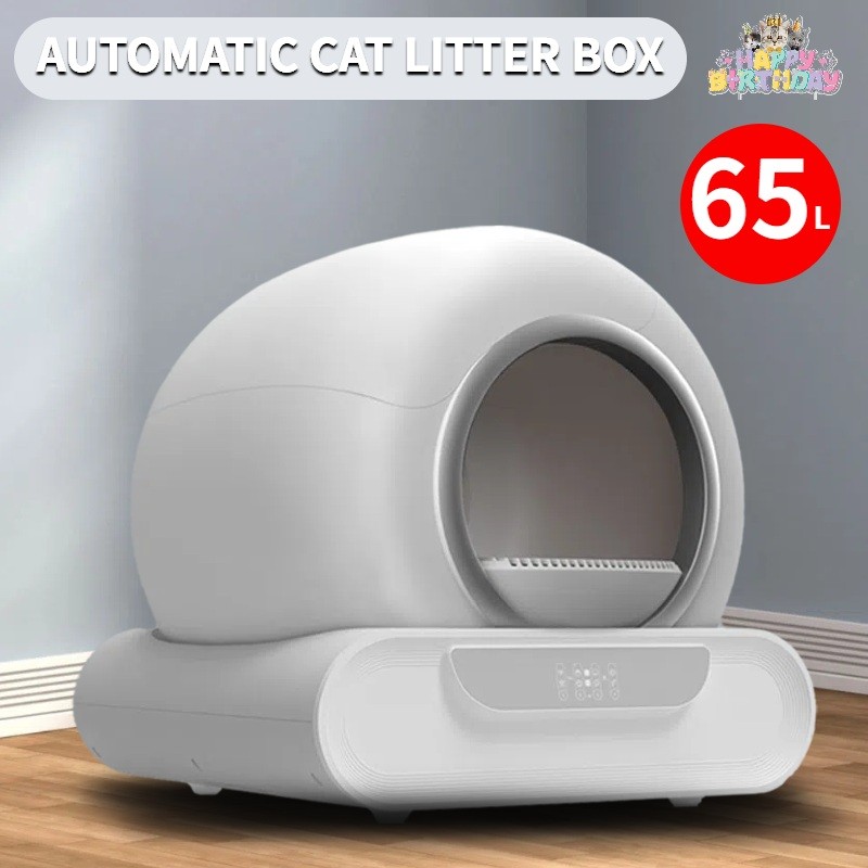 65L Remote Control Automatic Self Cleaning Cat Litter Box Smart App Easy-Clean - Image 1