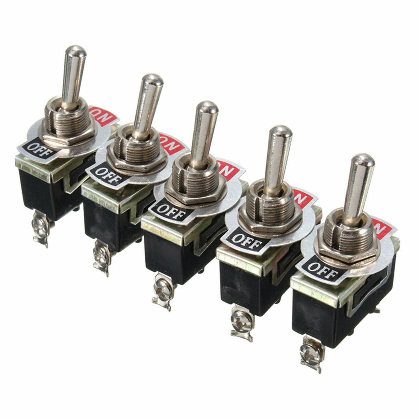 5x Toggle Switch 12V ON OFF Car Flick Dash Light Marine 12 Volt Switches Boat - Image 4