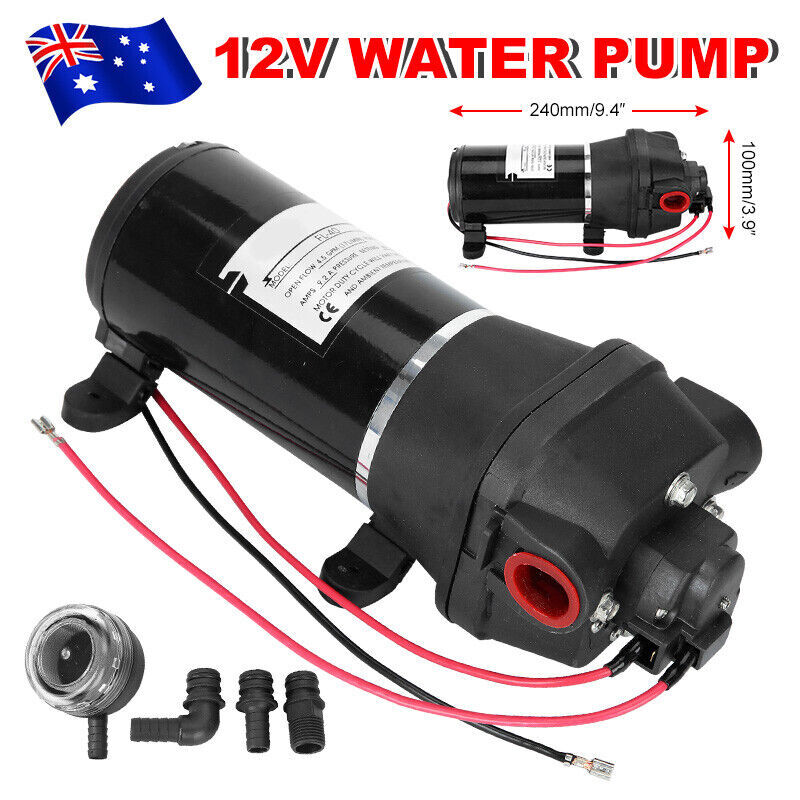 12V Water Pump 17LPM High Pressure Self-Priming for Caravan Camping Boat Marine - Image 1