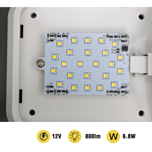 12V RV Interior LED Ceiling Light Boat Camper Caravan Trailer Double Dome Light - Image 3